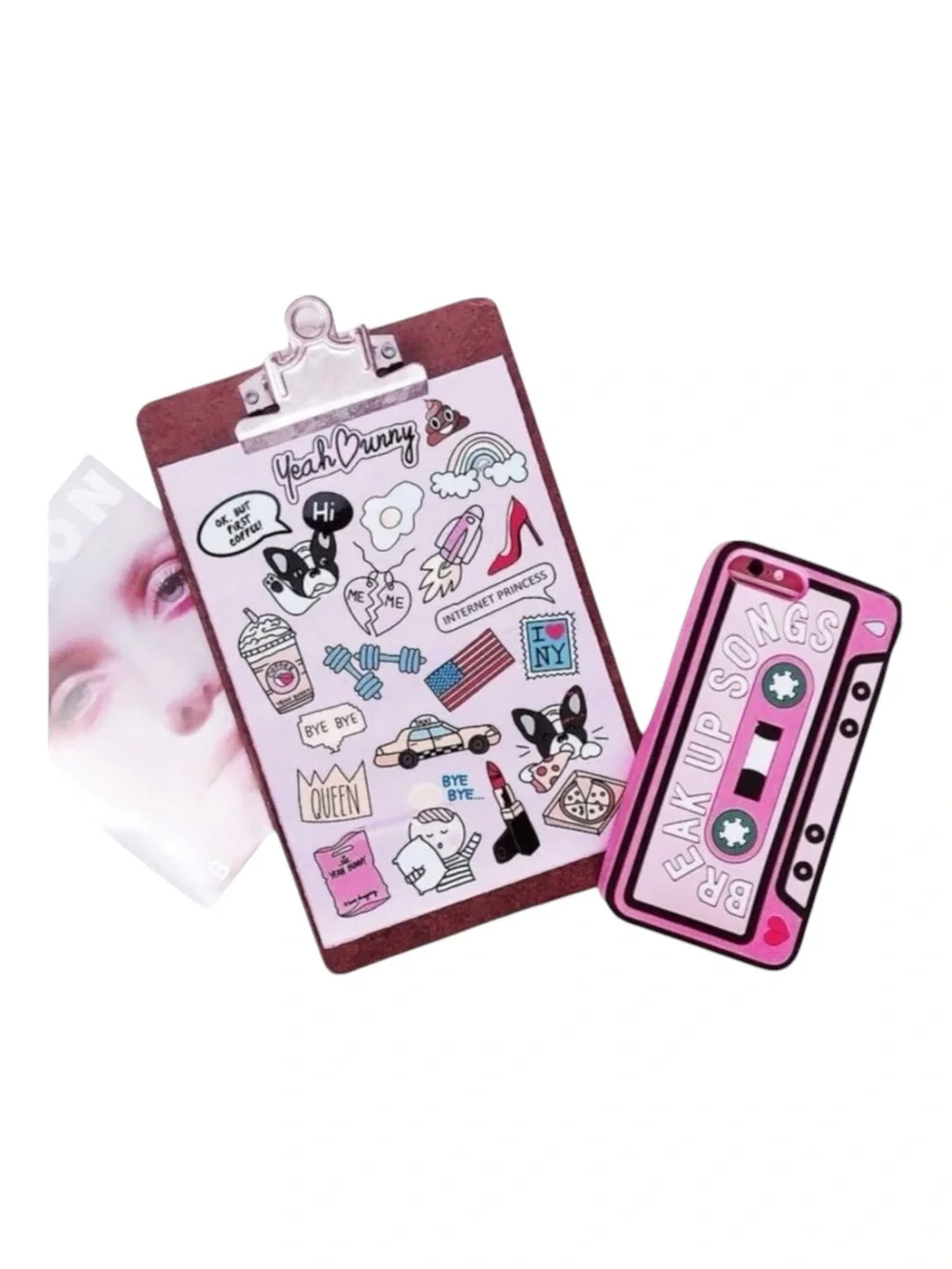 new Bando  Breakup Songs Retro Cassette Tape  iPhone 6 7 Phone Case  Pink 